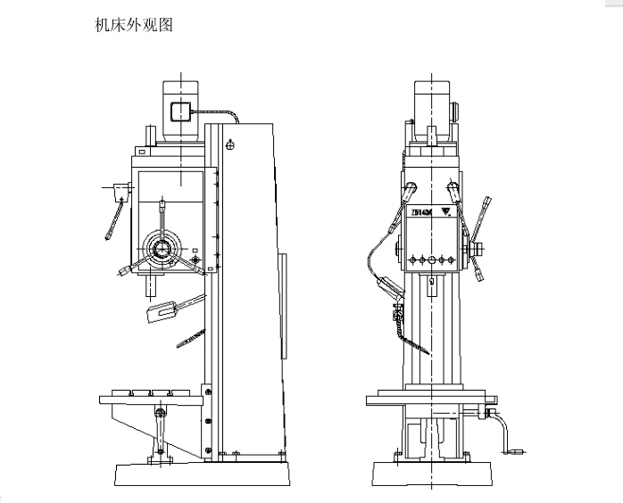 立式鉆床外觀圖